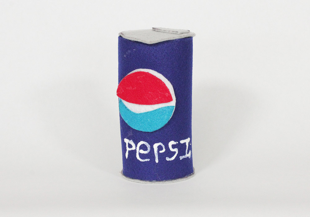 Pepsi Pop Can Felt Art by Brad Isenhower