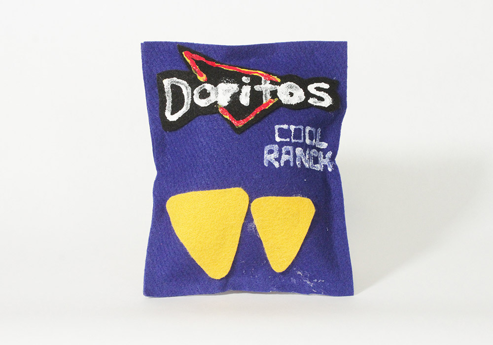Dorito's Cool Ranch Chip Package Felt Art by Dartanyan Bennet
