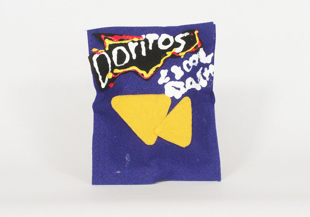 Dorito's Cool Ranch Chip Package Felt Art by Gary Hisgun
