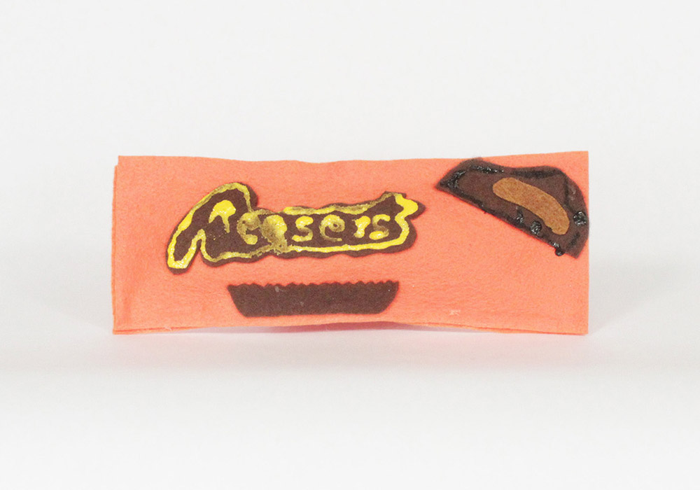 Reese's Peanut Butter Cups Package Felt Art by Melanie Tibbs
