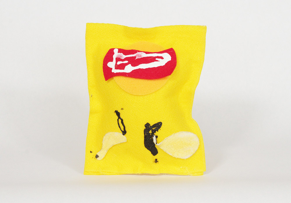 Lay's Potato Chip Package Felt Art by Oniska Malloney