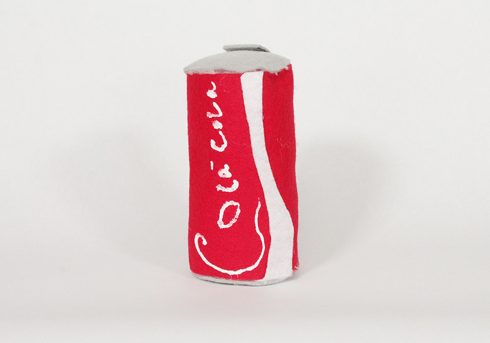 Coca-Cola Pop Can Felt Art by Zach Schwartz